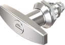 T-handle quarter turn, keyed EK 333, Zinc die chrome-plated