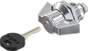 Wing knob quarter turn, keyed EK 333, Zinc die chrome-plated