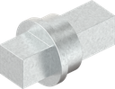 Insert square 8, Zinc die zinc-plated