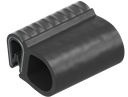 Sealing profile, self-clamping, Foam rubber EPDM; clamping profile PVC 70 ± 5 Shore A black