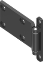 180° 2D Hinge, Zinc die black powder-coated