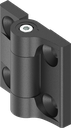 180° Torque hinge with adjustment function up to 2 Nm, Zinc die black powder-coated