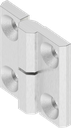 180° Hinge, left version, Stainless steel AISI 316 polished