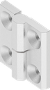 180° Hinge, left version, Stainless steel AISI 316 polished P.3049sklop