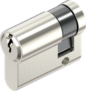 Profile half cylinder acc. to DIN 18252, keyed different with 3 keys, Brass nickel-plated