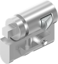 Profile half cylinder with insert square 6, Zinc die chrome-plated