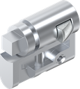 Profile half cylinder with insert square 8, Zinc die chrome-plated