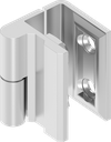 180° Hinge, left version, Stainless steel AISI 316